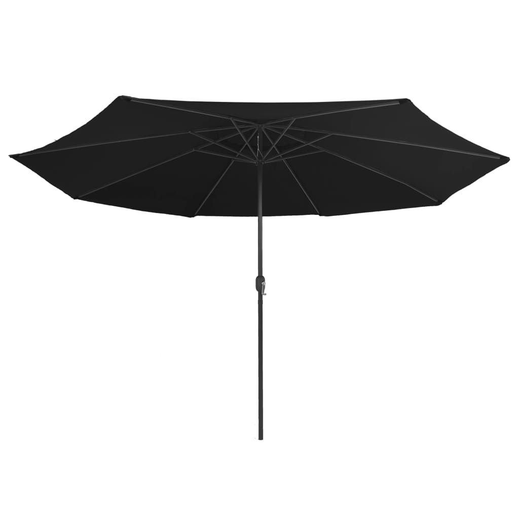 Vidaxl Parasol with metal pole 390 cm Black