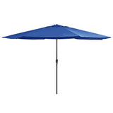 Vidaxl Parasol z metalowym biegunem 390 cm Azure Blue