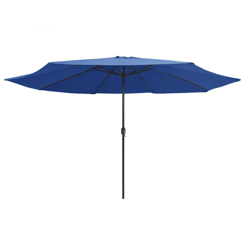 Parasol vidaxl avec poteau métallique 390 cm bleu azure