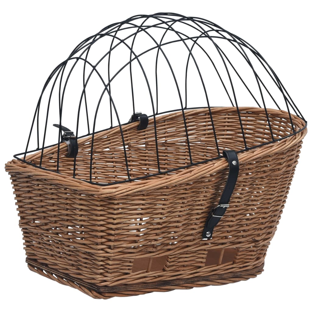 VidaXL Fietsmand voor bagagedrager 55x31x36 cm natuurlijk wilgen