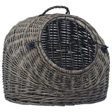 Vidaxl Cat Carrier 50x42x40 cm natierlech Willow Holz Grey