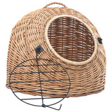 Vidaxl Cat Carrier 45x35x35 cm Natural Willow Wood