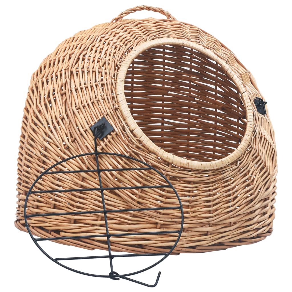 Vidaxl Cat Carrier 50x42x40 cm natierlech Willow Holz