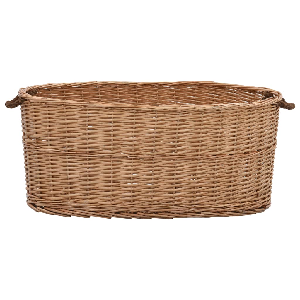 Vidaxl Wood Basket med håndtag 78x54x34 cm Natural Willow Wood