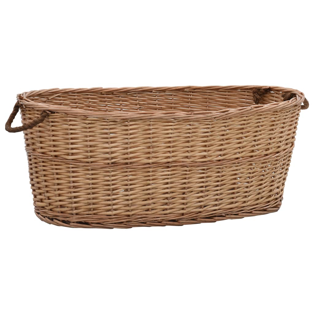 Dřevěný koš Vidaxl s držadly 88x57x34 cm Natural Willow Wood