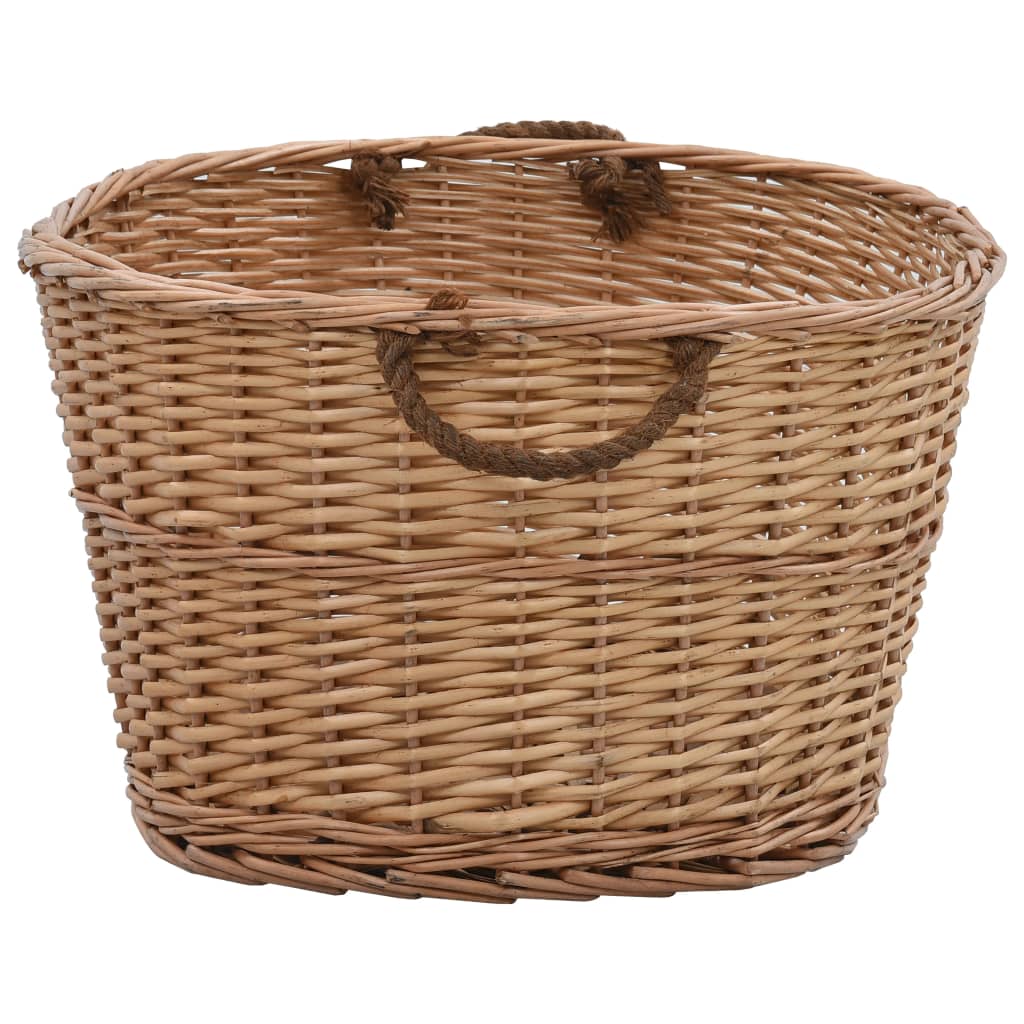 Dřevěný koš Vidaxl s držadly 88x57x34 cm Natural Willow Wood