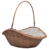 Vidaxl Wood Basket med håndtak 60x44x55 cm naturlig Willow Wood