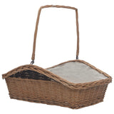 Vidaxl Wood Panier avec poignée 61,5x46.5x58 cm Brower en bois de saule