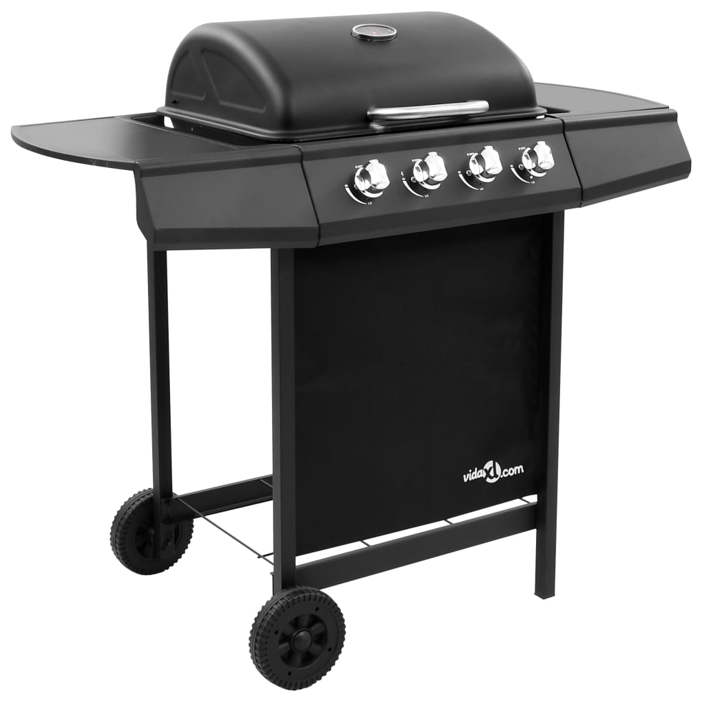 Vidaxl Gasbarbecue Grill mit 4 Brennern Schwarz