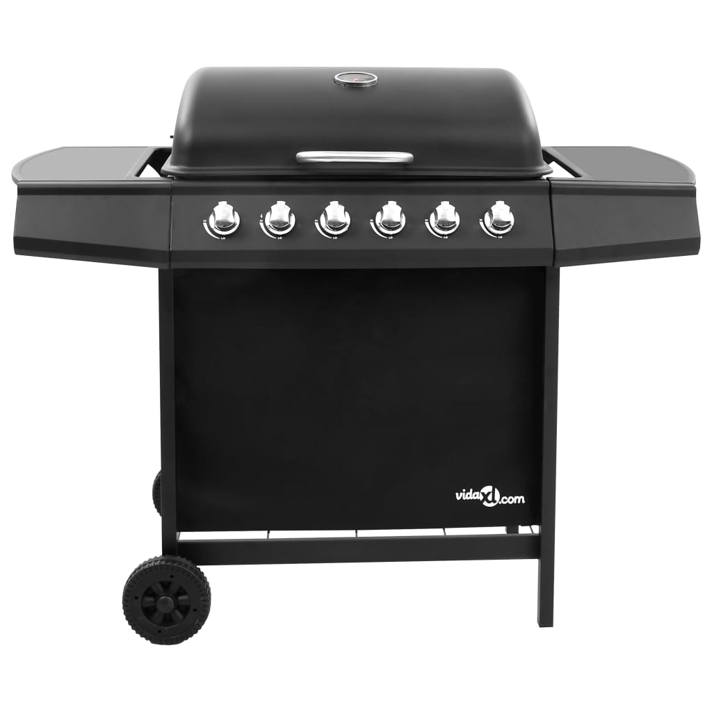 Vidaxl gas barbecue with 6 burners black