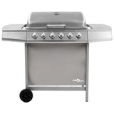 Barbecue a gas Vidaxl con 6 bruciatori color argento