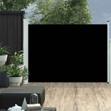 Schermo del giardino Vidaxl estendibile 100x500 cm nero