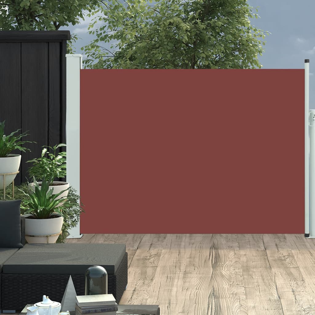 Écran de jardin vidaxl extensible 100x500 cm brun