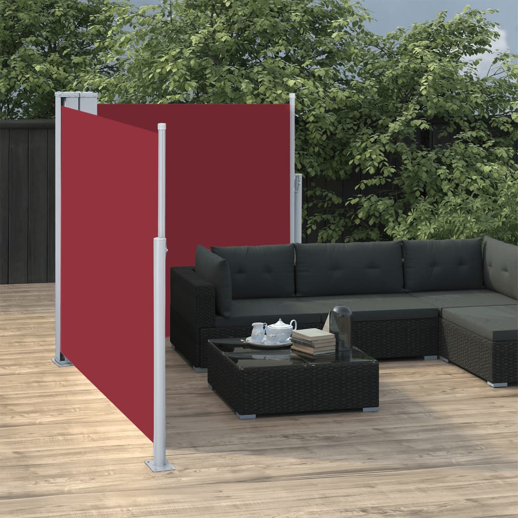 VidaXL Windscherm uittrekbaar 100x600 cm rood