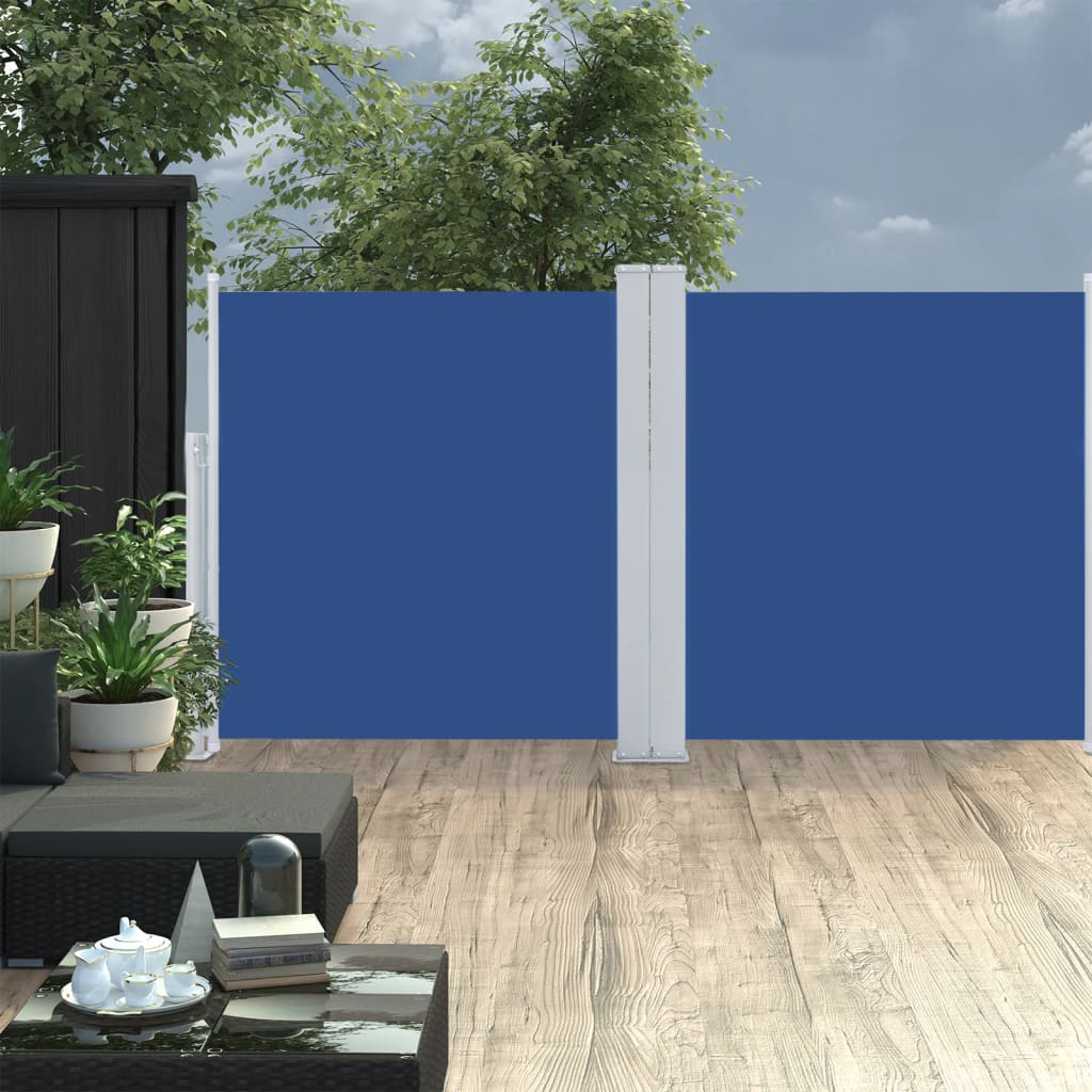 Vidaxl Windschutzscheibe ausziehbar 120 x 600 cm blau