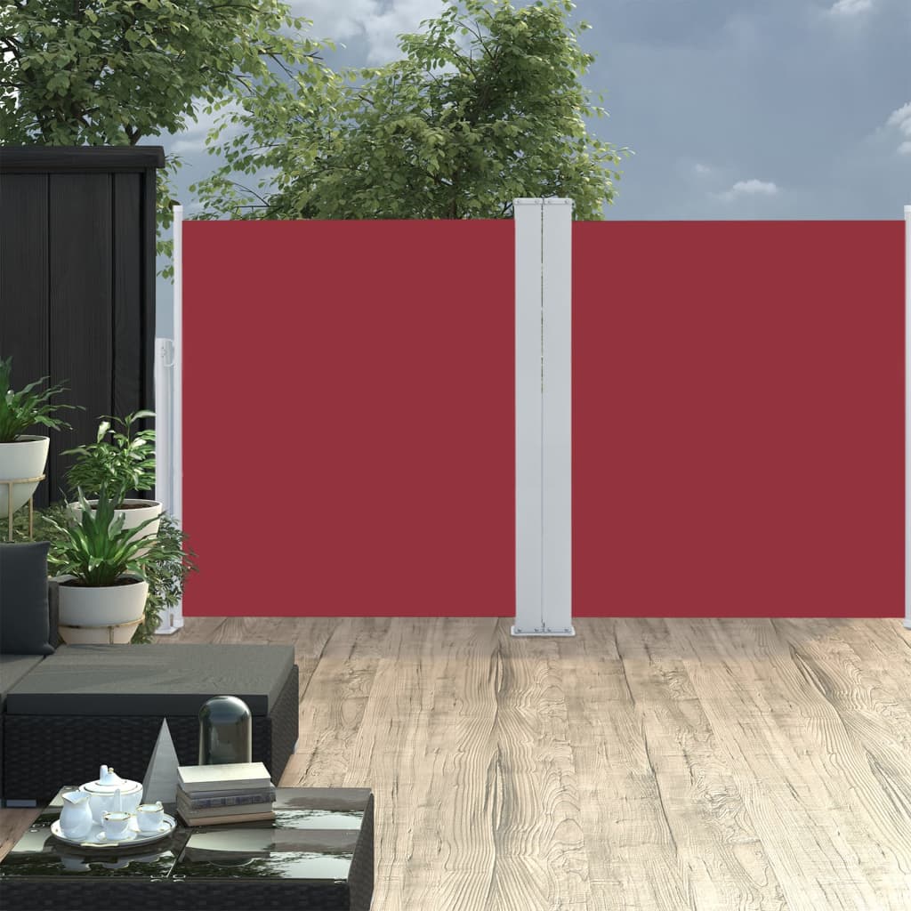 Pare-brise Vidaxl extensible 140x600 cm rouge