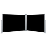 Pare-brise vidaxl extensible 100x1000 cm noir