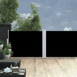 Pare-brise vidaxl extensible 100x1000 cm noir