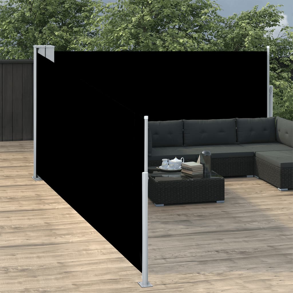 Parabrisas Vidaxl extensible 100x1000 cm negro