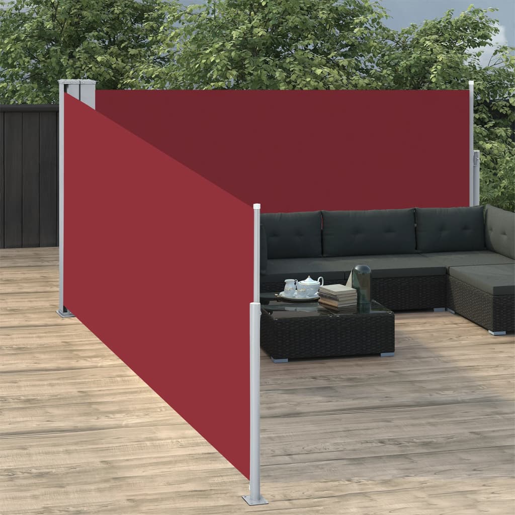 Pare-brise Vidaxl extensible 120x1000 cm rouge