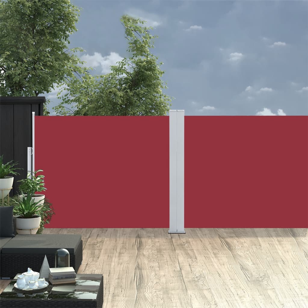 VidaXL Windscherm uittrekbaar 140x1000 cm rood