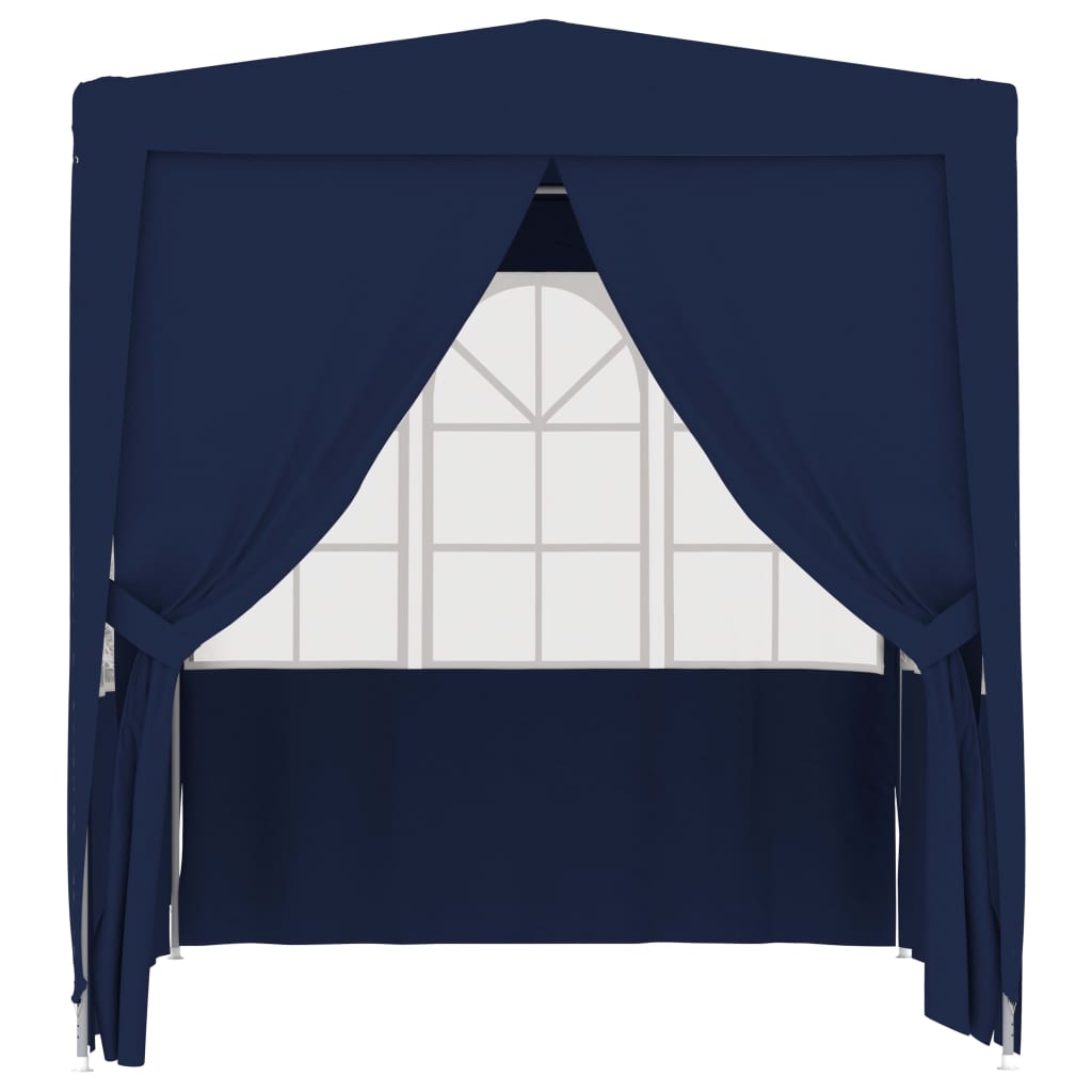 Tente de fête vidaxl avec murs latéraux professionnels 90 g m² 2x2 m bleu