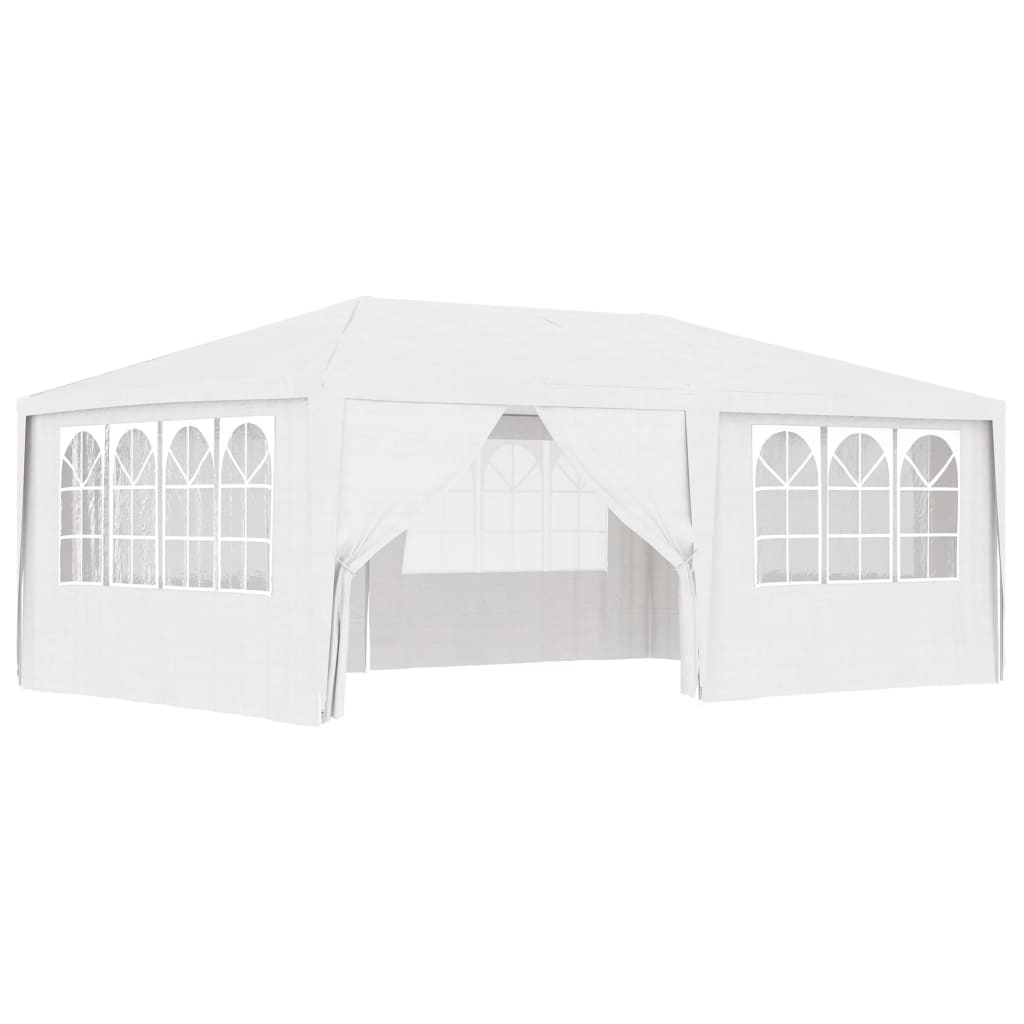 Tente de fête vidaxl avec murs latéraux professionnels 90 g m² 4x6 m blanc