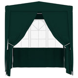 Tenda da festa Vidaxl con pareti laterali professionali 90 g m² 2x2 m verde