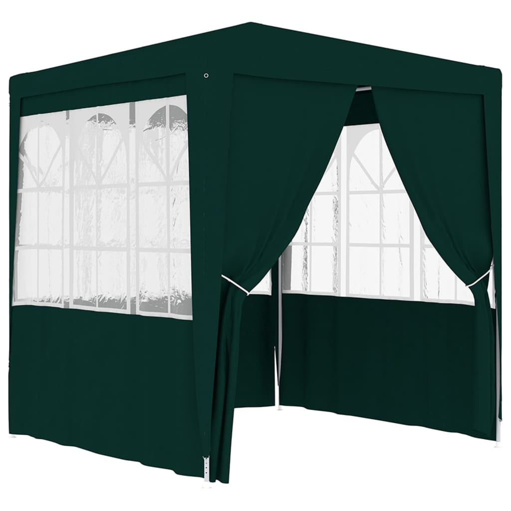 Vidaxl Party Tent med sidevegg profesjonell 90 g m² 2,5x2,5 m grønn