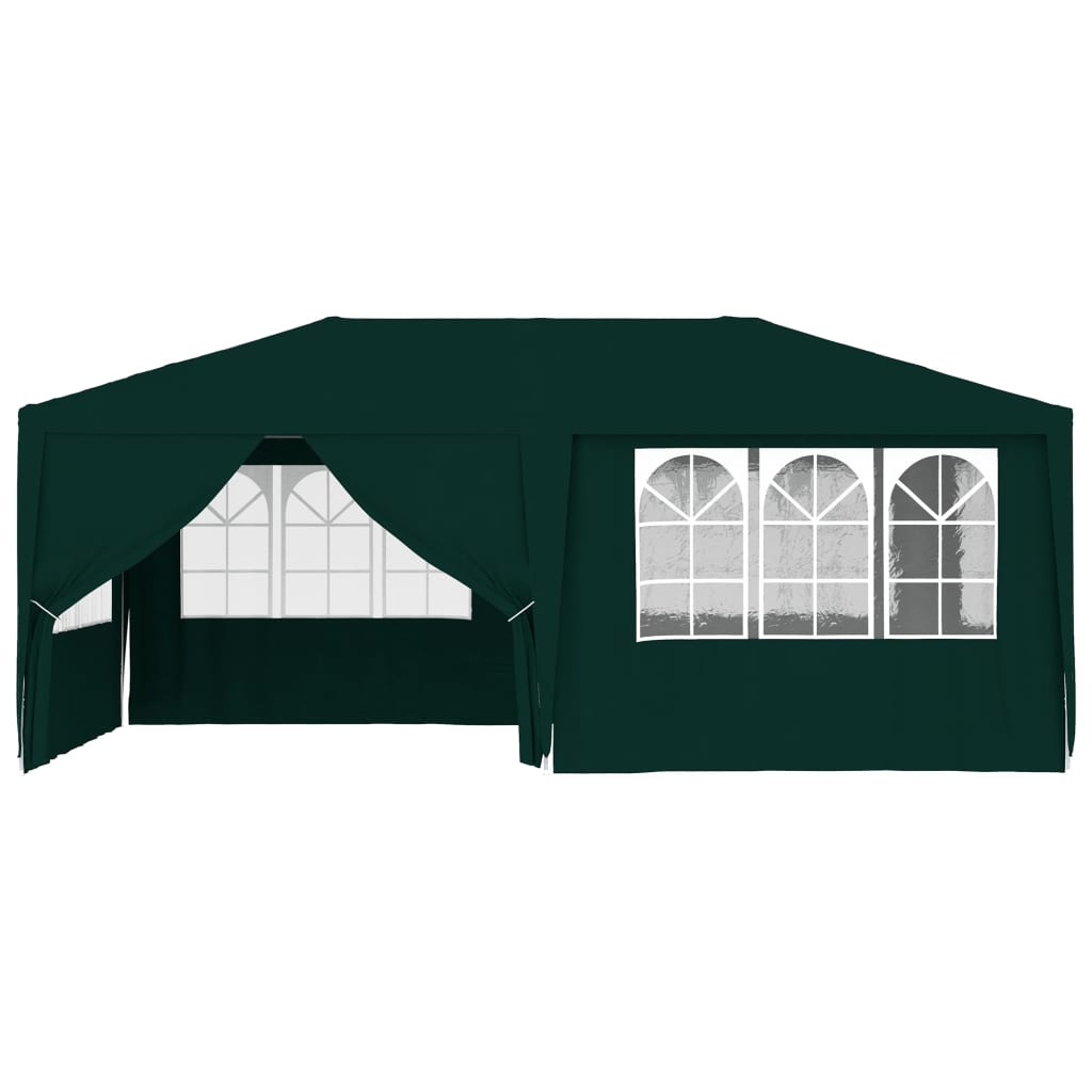 Tenda da festa Vidaxl con pareti laterali professionali 90 g m² 4x6 m verde