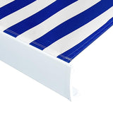 Vidaxl luifeldoek 450x300 cm canvas blauw en wit