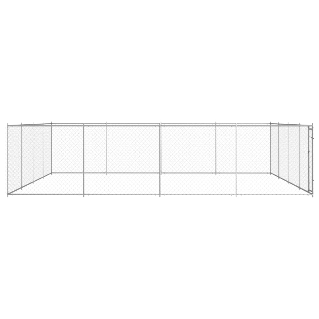 Perrera de perros Vidaxl para 760x760x185 cm de acero galvanizado