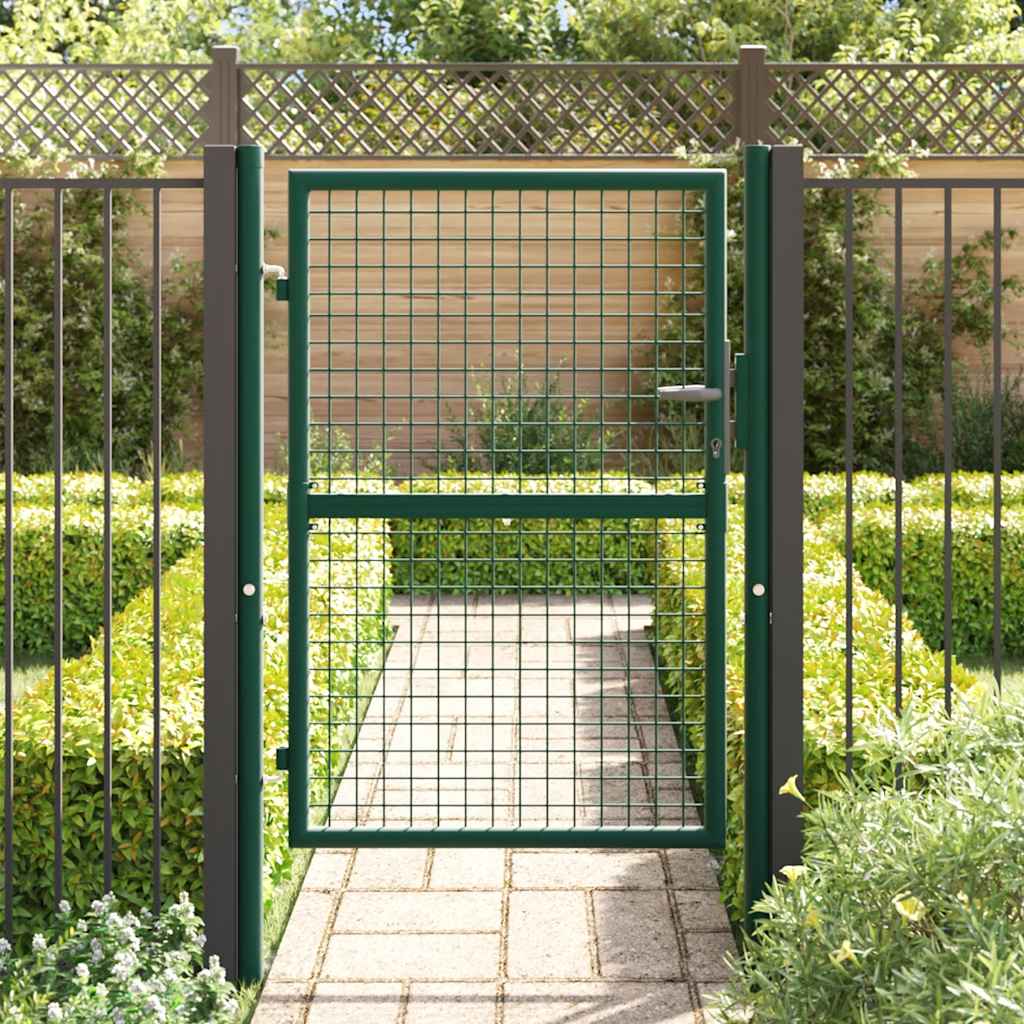 Vidaxl port 100x125 cm steel green