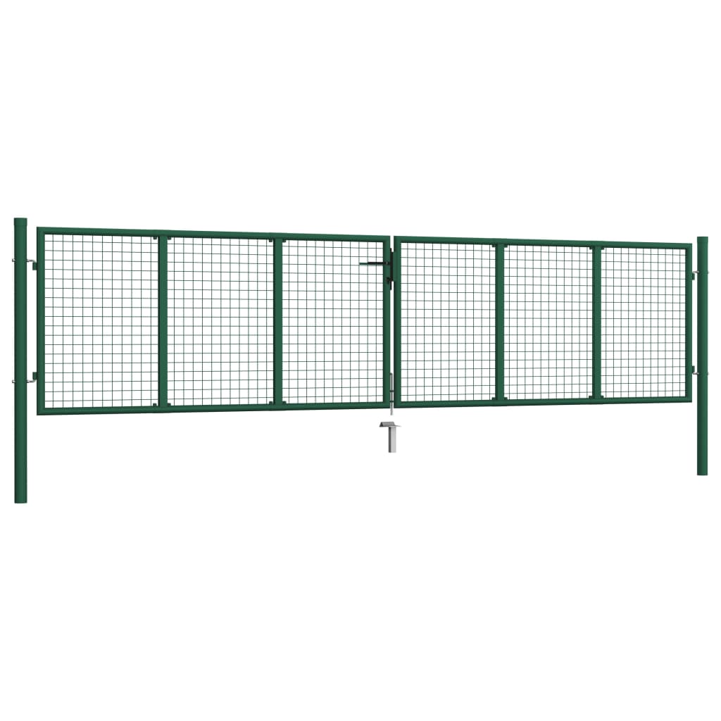 Vidaxl Gaaspoort 390x100 cm steel green