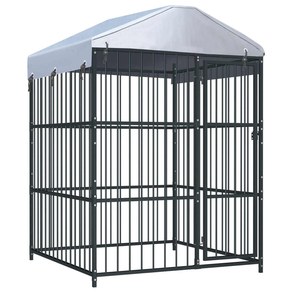 Vidaxl Chienne Kennel pour l'extérieur avec toit 150x150x200 cm