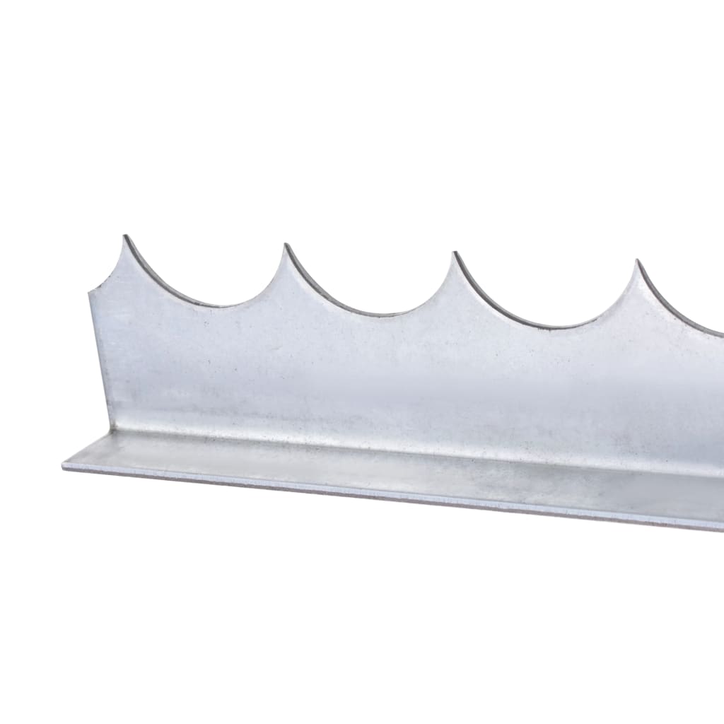 Vidaxl wall spikes 4 pcs 1 m galvanized steel