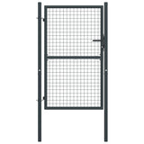 Vidaxl Gaaspoort 100x255 cm galvanized steel gray