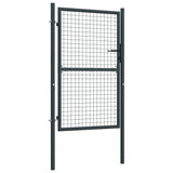 Vidaxl Gaaspoort 100x255 cm galvanized steel gray