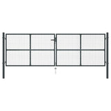 Vidaxl Gaaspoort 400x175 cm galvanized steel gray