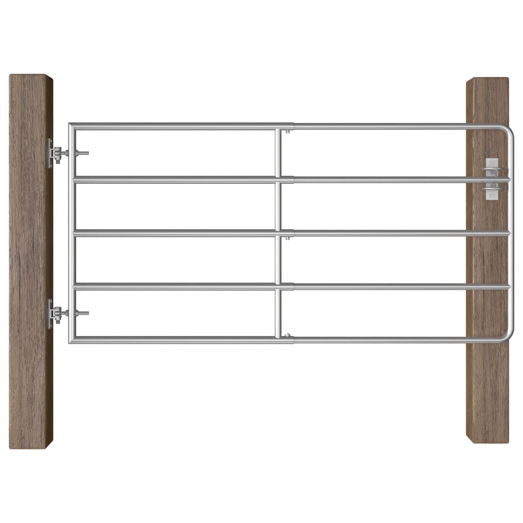 Vidaxl port with 5 rods (95-170) x90 cm steel silver colored