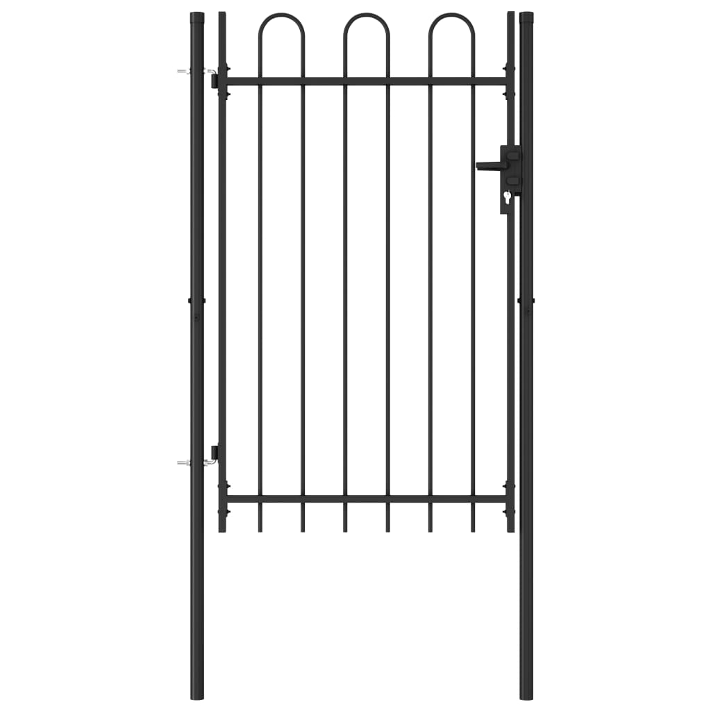 Porta Vidaxl con top piegata solo 1x1,5 m in acciaio nero