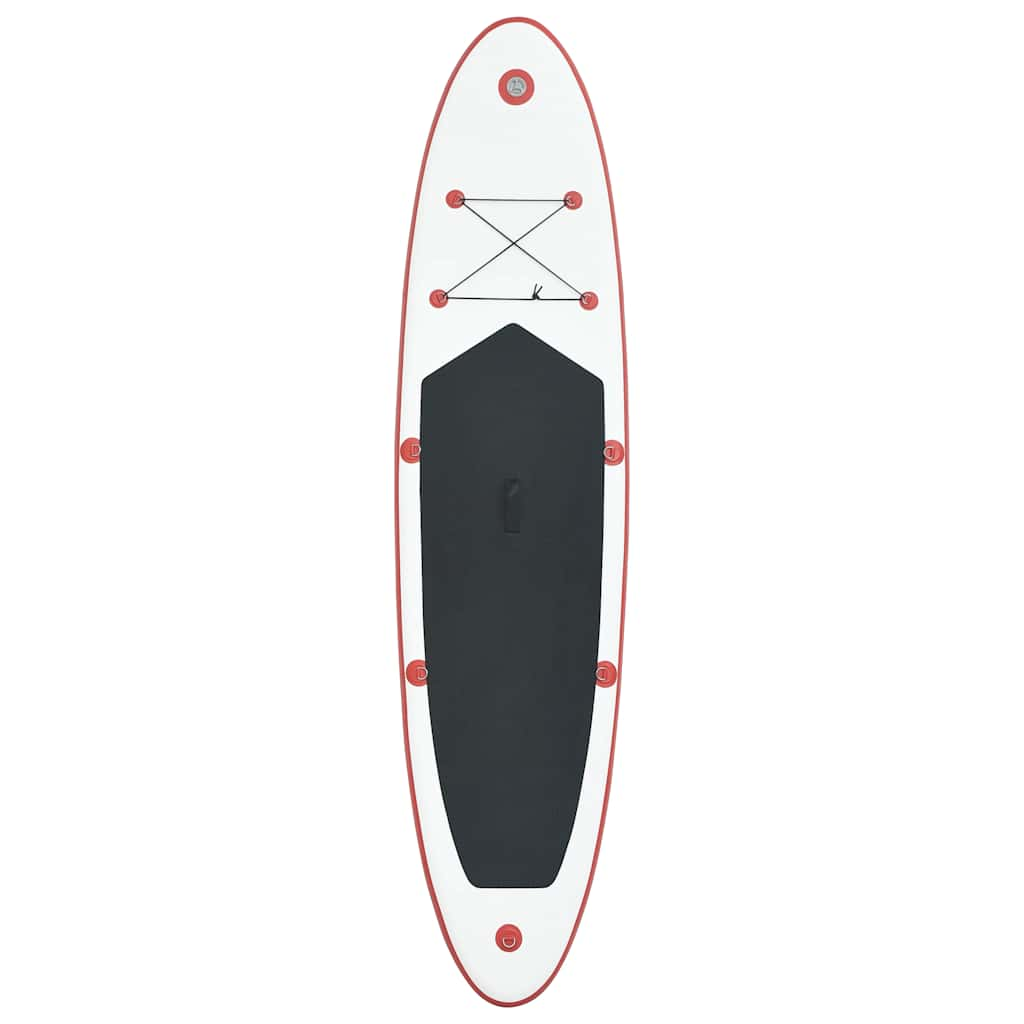 Vidaxl Stand Up Paddleboard set napihljivo rdeče in belo