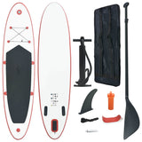 Vidaxl Stand Up Paddleboard Set Oppustelig rød og hvid