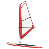 Paddleboard di Vidaxl Stand-up gonfiabile con set di navigazione in rosso e bianco