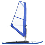 Vidaxl Stand-Up paddleboard inflatable with sailing set blue and white