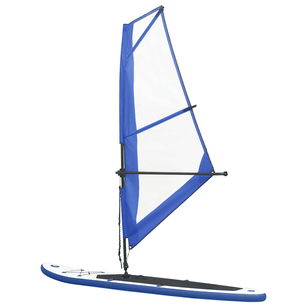 Vidaxl Stand-up Paddleboard inflable con set de vela azul y blanco