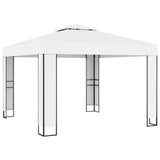 Arbor vidaxl avec toit double 3x3 m blanc