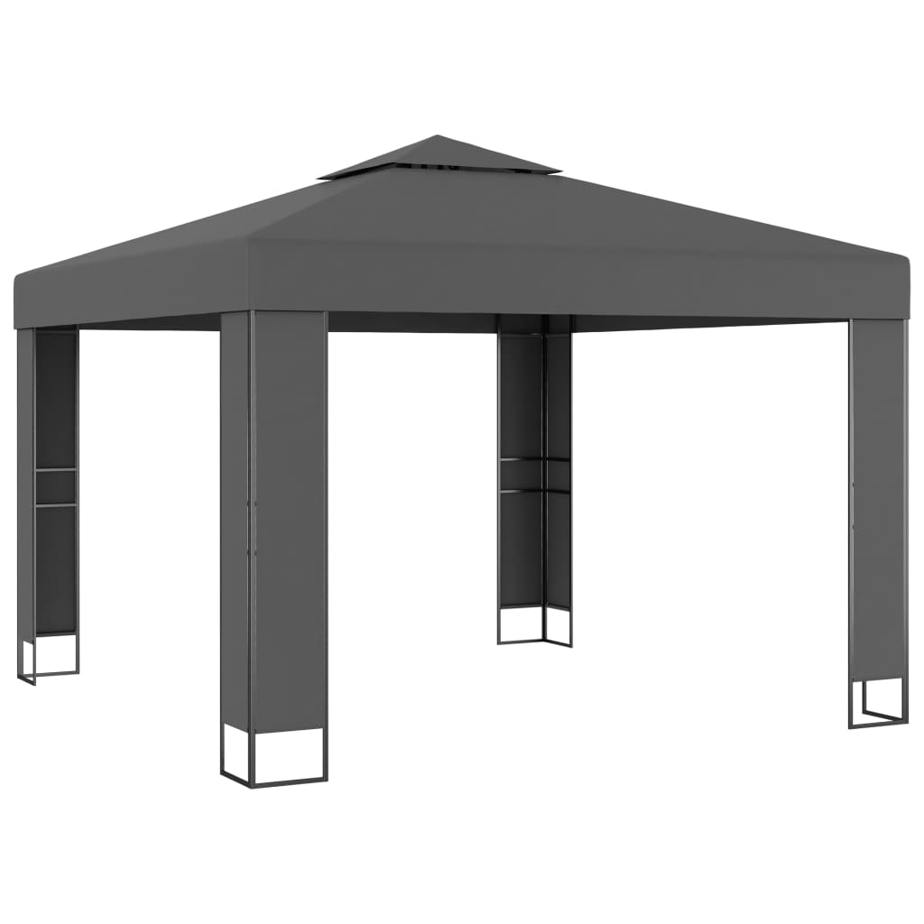 Vidaxl Arbor z podwójnym dachem 3x3 m antracyt