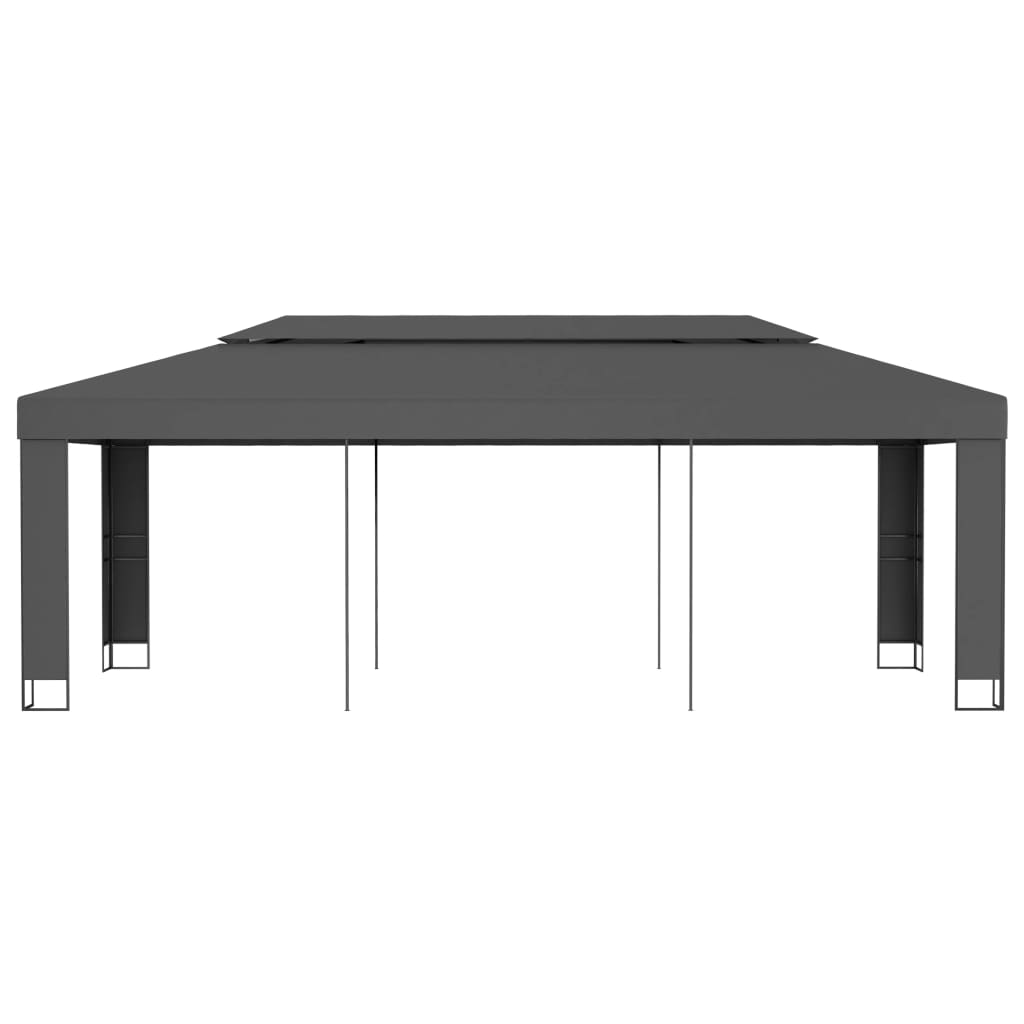 Vidaxl -Laube mit Doppeldach 3x6 m Anthrazit