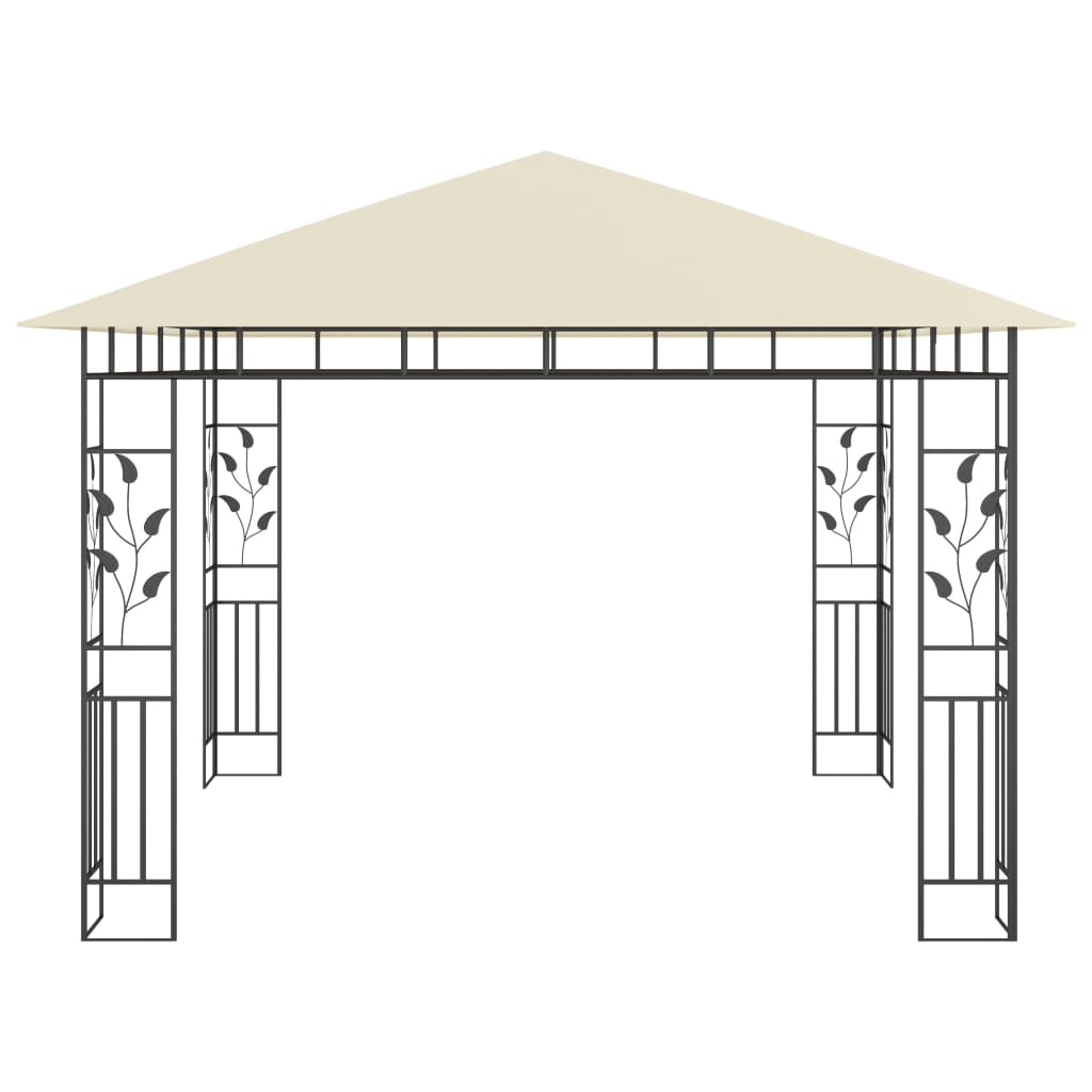 Vidaxl arbor med myggnett 180 g m² 3x3x2,73 m krem